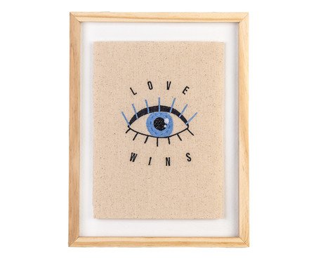 Quadro Moldura Acrílico Duplo Bordado - Love Wins | Westwing