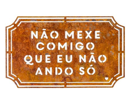 Placa Etiqueta Ferro - Não Mexe Comigo | Westwing