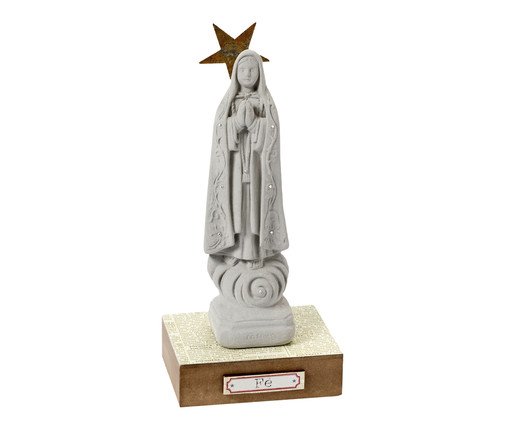 Escultura Nossa Senhora de Fátima, Cinza | WestwingNow