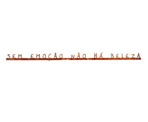 Frase de Ferro - Sem Emoção, Marrom | WestwingNow