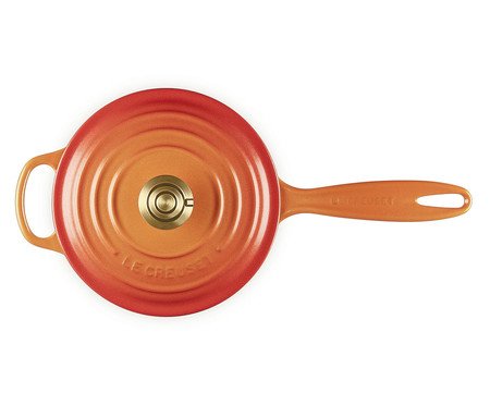 Panela Molheira com Pegador Dourado Signature Flamme Dorée - 18cm | Westwing