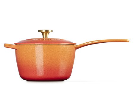 Panela Molheira com Pegador Dourado Signature Flamme Dorée - 18cm | Westwing