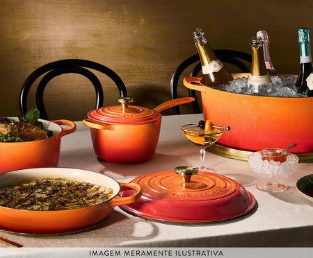 Panela Molheira com Pegador Dourado Signature Flamme Dorée - 18cm | Westwing