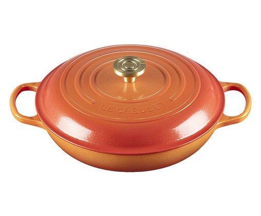 Caçarola Buffet Pegador com Dourado Signature Flamme Dorée - 30cm, orange | WestwingNow