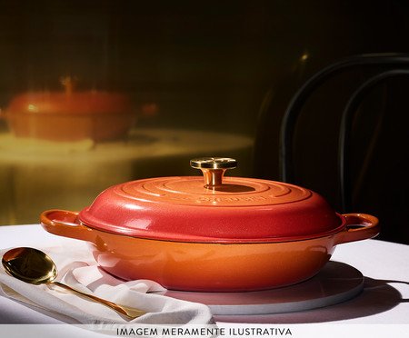 Caçarola Buffet Pegador com Dourado Signature Flamme Dorée - 30cm | Westwing