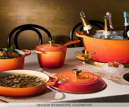 Panela Oval com Pegador Dourado Signature Flamme Dorée - 31cm | Westwing
