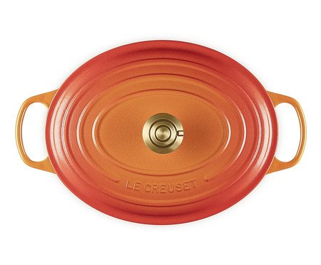 Panela Oval com Pegador Dourado Signature Flamme Dorée - 31cm | Westwing