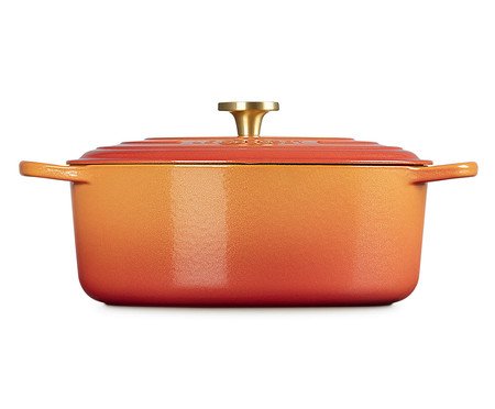 Panela Oval com Pegador Dourado Signature Flamme Dorée - 31cm | Westwing