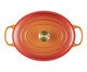 Panela Oval com Pegador Dourado Signature Flamme Dorée - 31cm, orange | WestwingNow