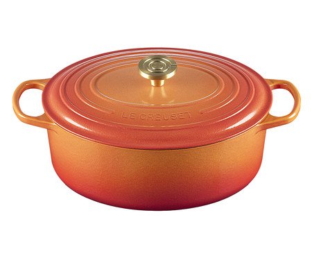 Panela Oval com Pegador Dourado Signature Flamme Dorée - 31cm | Westwing
