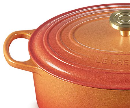 Panela Oval com Pegador Dourado Signature Flamme Dorée - 31cm | Westwing