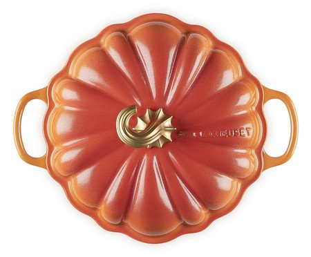 Panela Abóbora com Pegador Dourado Signature Flamme Dorée - 24cm | Westwing