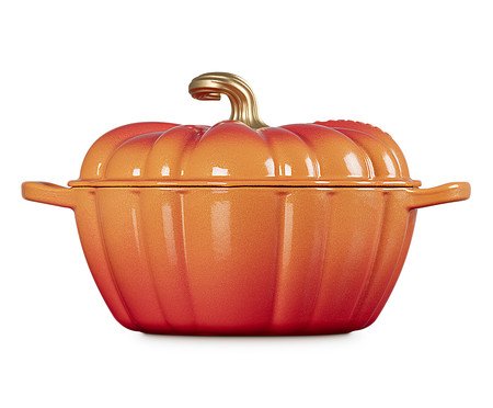 Panela Abóbora com Pegador Dourado Signature Flamme Dorée - 24cm | Westwing