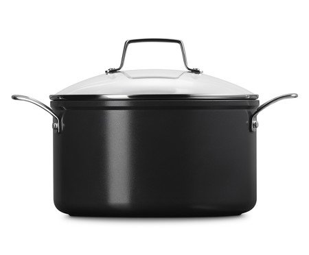 Panela Stock Pote Essential Preto - 24cm | Westwing