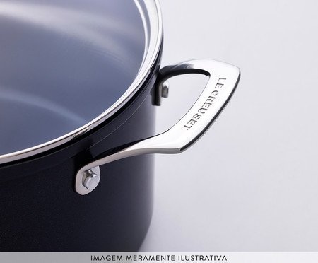 Panela Stock Pote Essential Preto - 24cm | Westwing