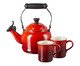 Jogo de Chaleira Demi e Canecas Seattle Vermelho - 3pçs, red | WestwingNow