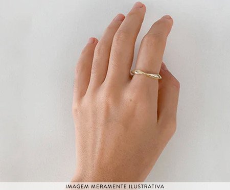Anel Torcido Dourado | Westwing