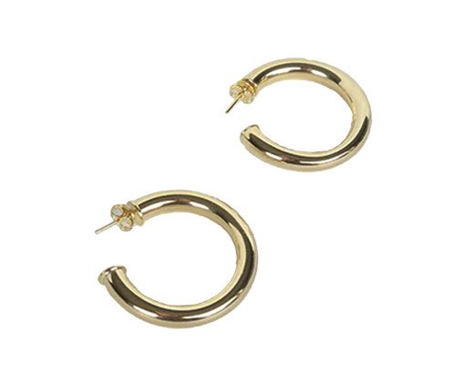 Argola Bold Tubo, Dourado | WestwingNow