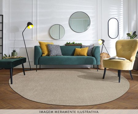 Tapete Tufting Elegant Orgânico Lente Beige | Westwing