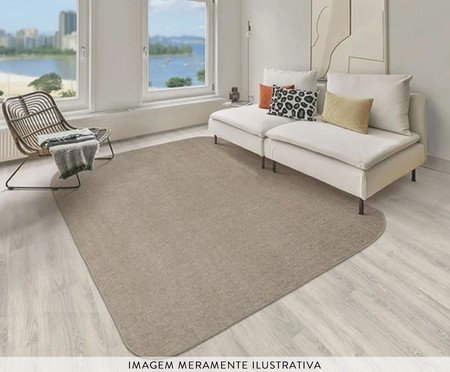 Tapete Tufting Elegant Orgânico Beige Cantos | Westwing