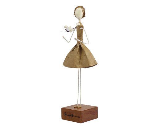 Escultura Sentindo Amor Bege - Média, Bege | WestwingNow