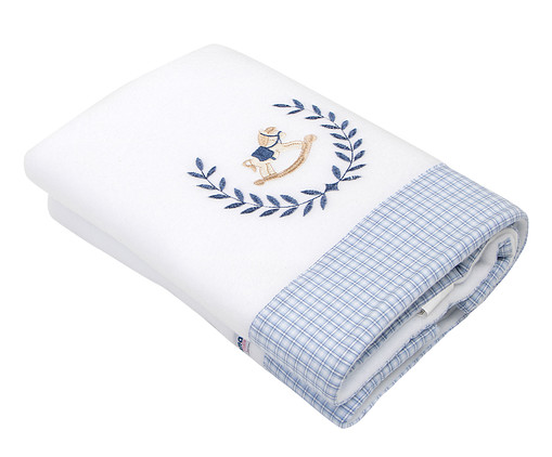Cobertor Soft Cavalinho de Pau Azul - 240G/M², Azul | WestwingNow