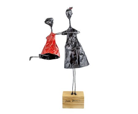 Escultura Mãe e Filha Vermelho - Média | Westwing