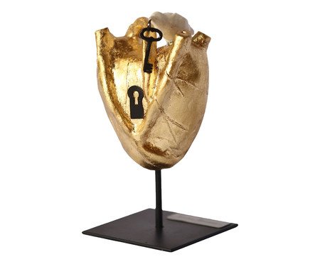 Escultura Chave do Coração Dourada | Westwing