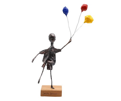 Escultura O Menino com Balão Colorido, Colorido | WestwingNow