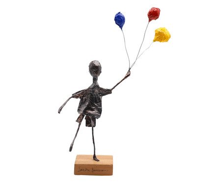 Escultura O Menino com Balão Colorido | Westwing