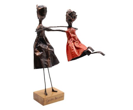 Escultura Mãe e Filha Vermelho - Pequena | Westwing
