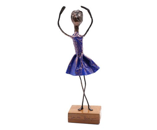 Escultura Bailarina Azul - Pequena, Azul | WestwingNow