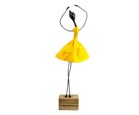 Escultura Bailarina Amarela - Média