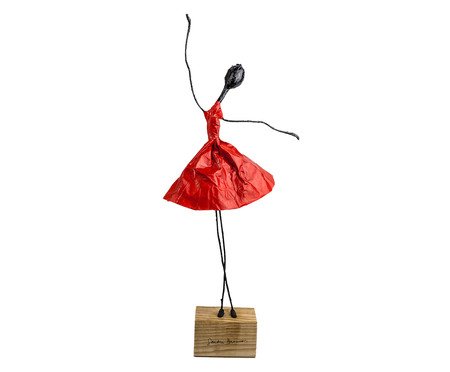 Escultura Bailarina Vermelha - Média | Westwing