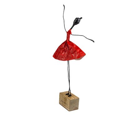 Escultura Bailarina Vermelha - Média | Westwing