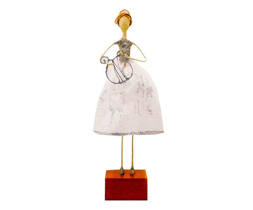 Escultura Anjo de Natal em Seda Harmonia, Colorido | WestwingNow