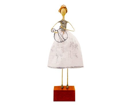 Escultura Anjo de Natal em Seda Harmonia