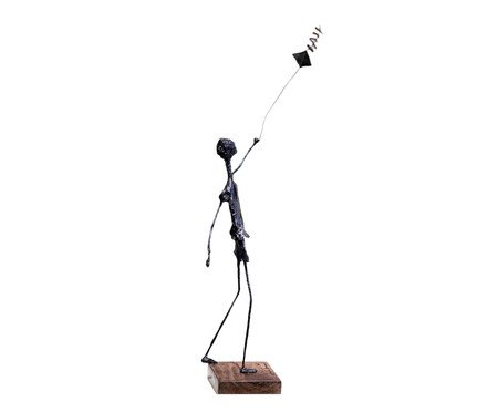Escultura O Menino e A Pipa Preto - Médio | Westwing