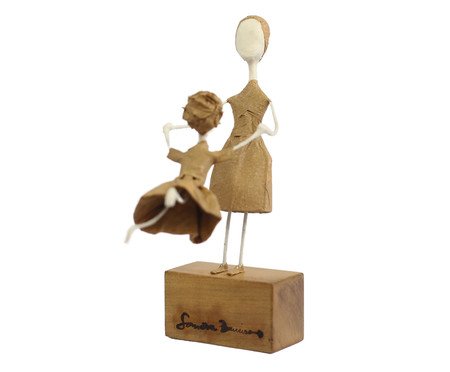 Escultura Mãe e Filha Bege - Pequeno | Westwing