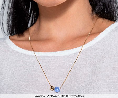 Colar Duo Azul Claro | Westwing