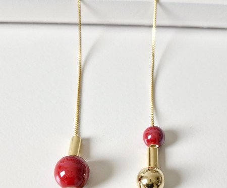 Colar Longo Urban Vermelho | Westwing