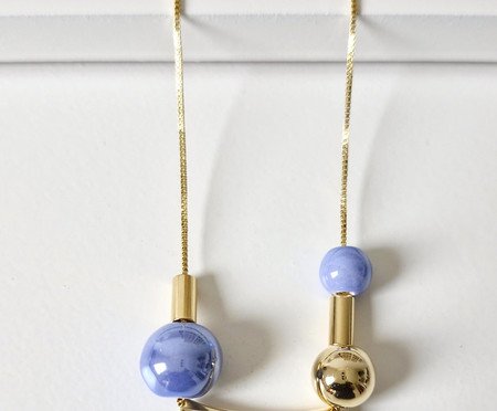 Colar Longo Urban Azul Claro | Westwing