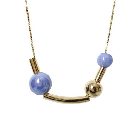 Colar Longo Urban Azul Claro | Westwing