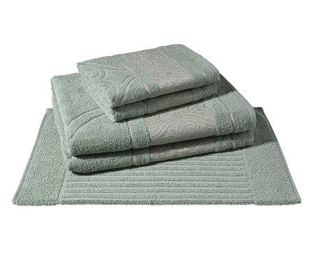 Jogo de Banho Taj Verde Kaki | Westwing