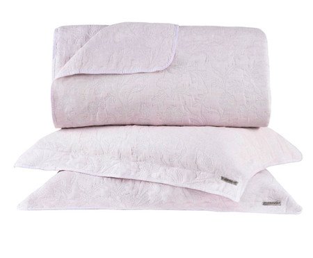 Jogo de Cobre-Leito Hanna Jacquard Rosa | Westwing