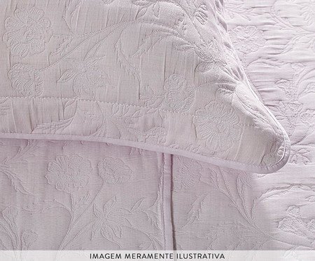 Jogo de Cobre-Leito Hanna Jacquard Rosa | Westwing