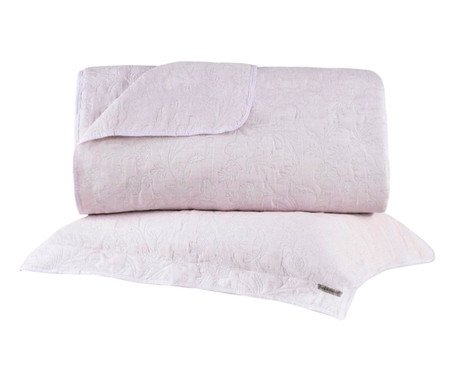 Jogo de Cobre-Leito Hanna Jacquard Rosa | Westwing