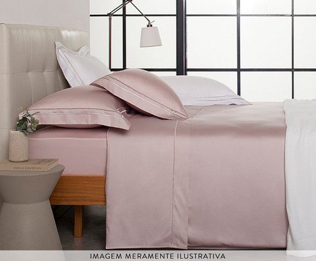 Jogo de Lençol Sublime Rosa Rosa | Westwing