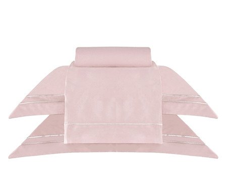 Jogo de Lençol Sublime Rosa Rosa | Westwing