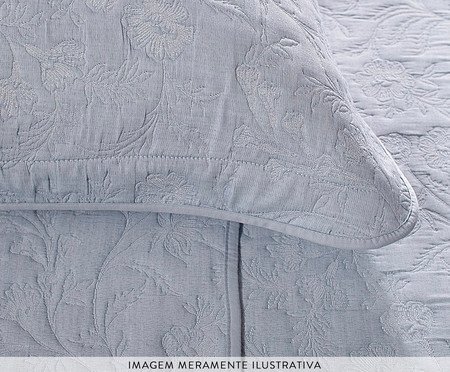 Jogo de Cobre-Leito Hanna Jacquard Azul | Westwing